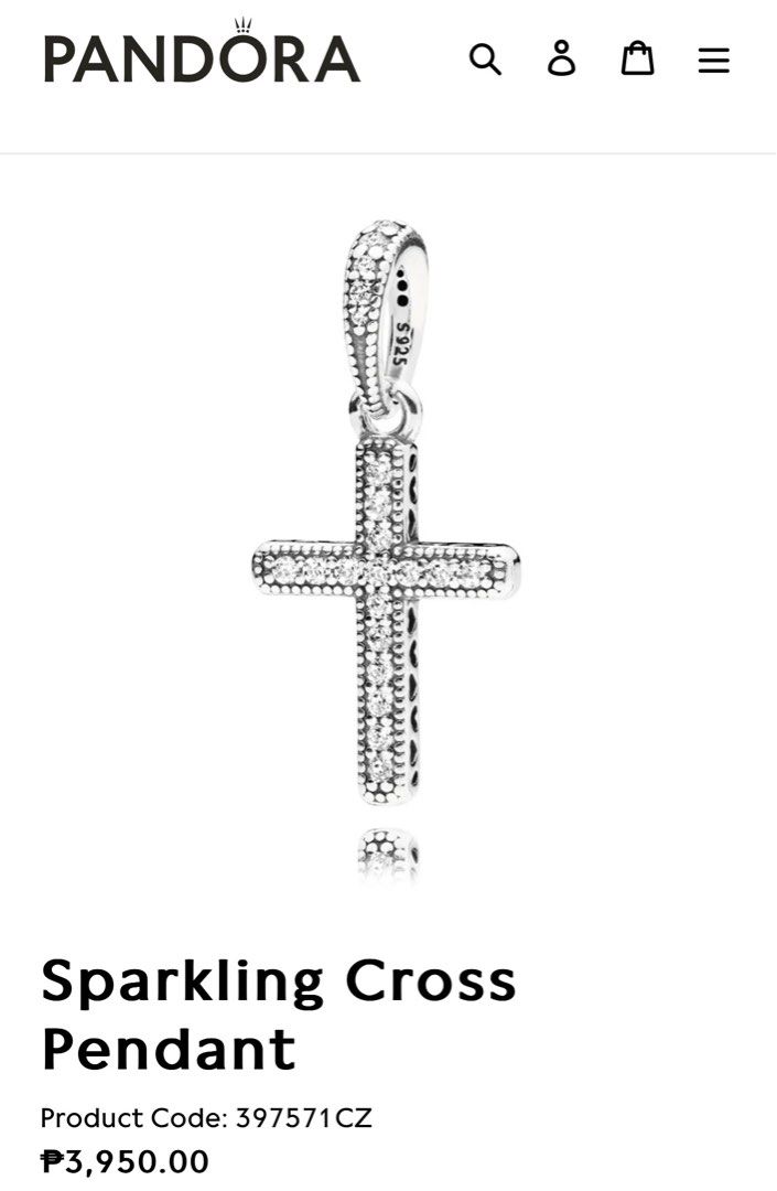 Pandora cross pendant sale