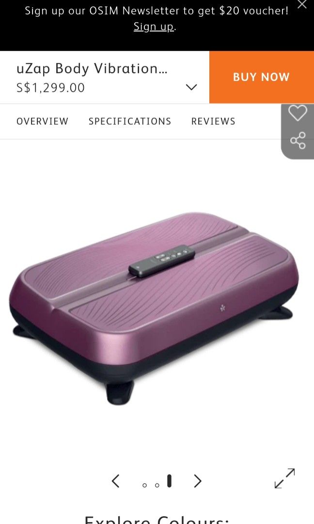 Osim uZap Body Vibration Exercise Board Sports Equipment Exercise Fitness Cardio Fitness Machines on Carousell