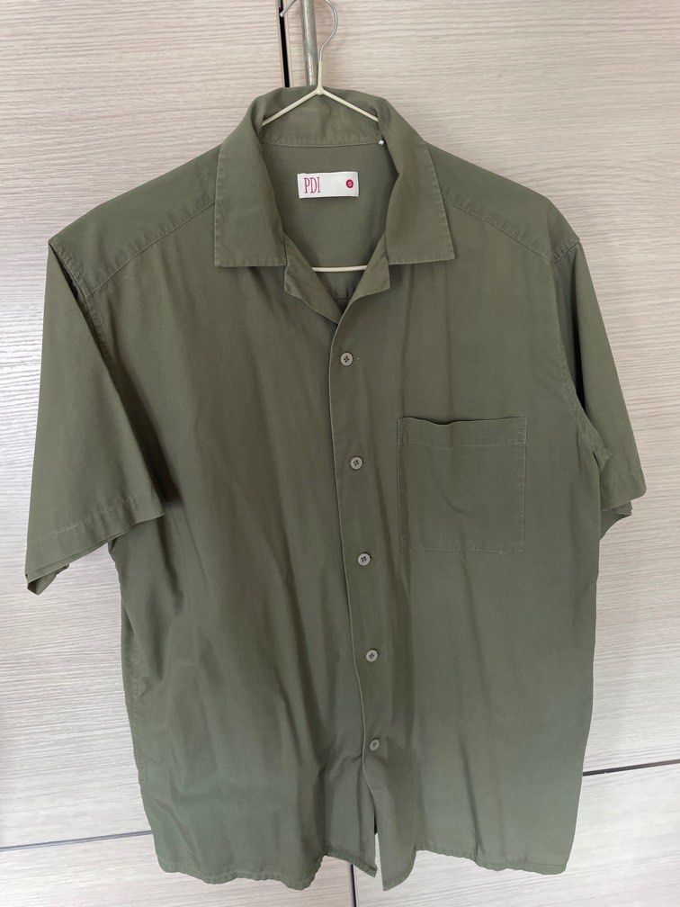 Pandini Green Button Shirt, Men's Fashion, Tops Sets, Tshirts