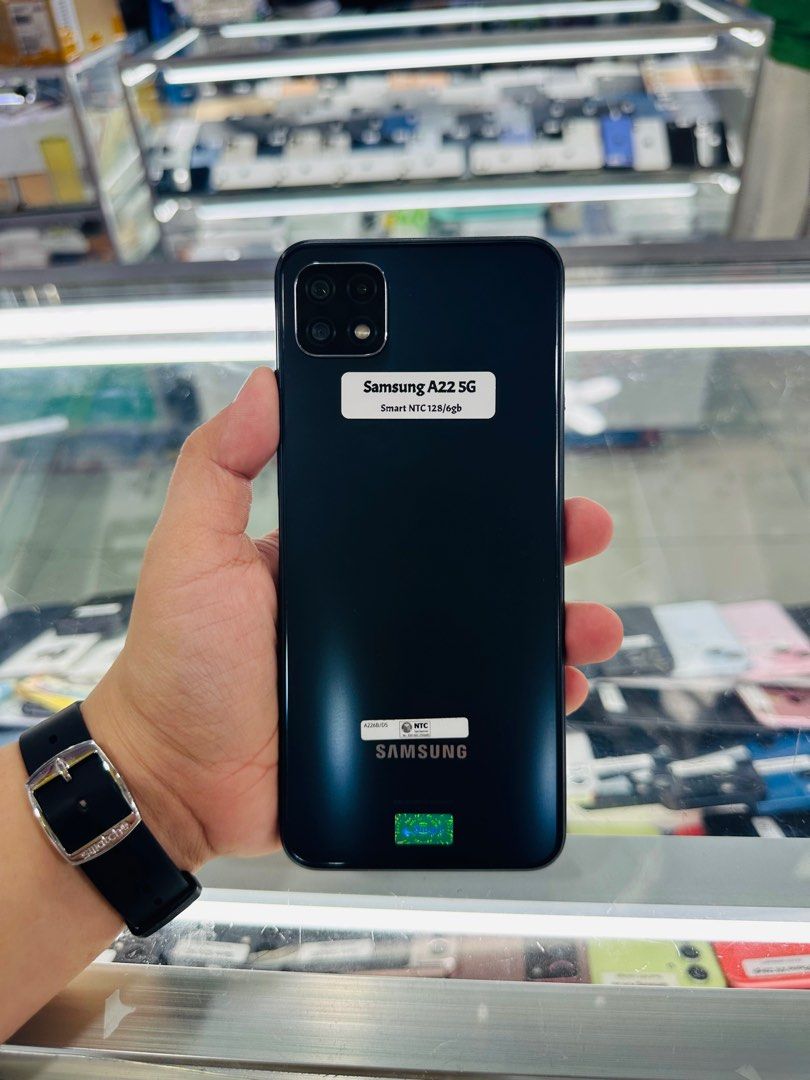 Samsung A22 5G 128gb Sim 1 Smartlocked (Category: Samsung) located in San Juan City. Submitted by javedsgadgetshop (Listing ID 1332800493, Image 1). Description: OPEN FOR INSTALLMENT VIA CREDIT CARD/GGIVES/SPAY/BILLEASE & SWAP/TRADE-IN! BUY AND SELL! Quick Specs : Samsung A22 5G •128gb •NTC Variant •Good batt health •Smartlocked •95% Smoothness •No hidden issue | No Repaired •100% Authentic | Not Refurbished •w/ OEM Charger & store warranty ❣️ - 