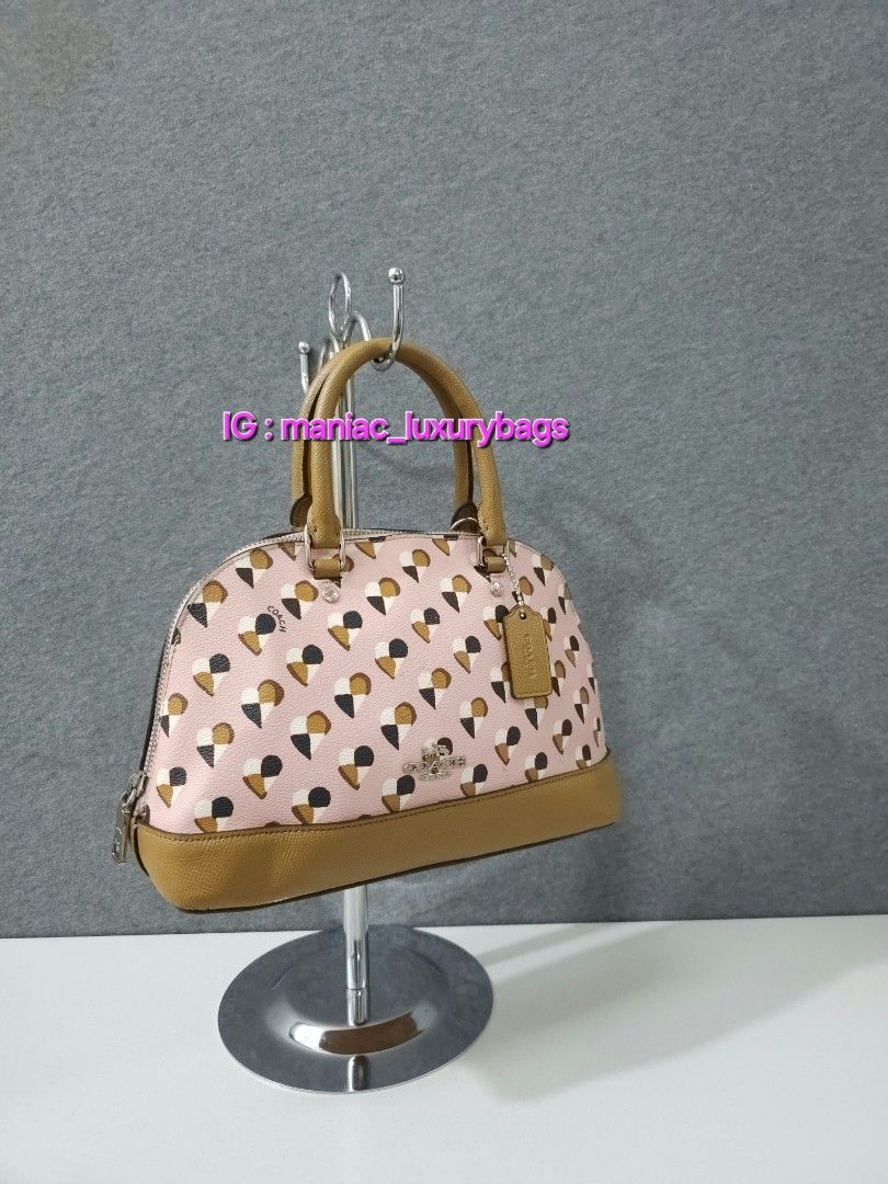 Satchelbag COACH *Mini Sierra Satchel with Checker Heart Print