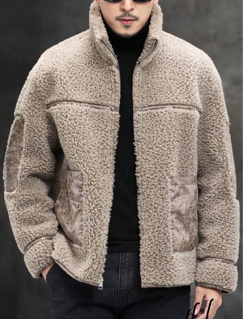SHEIN FUR JACKET, Men's Fashion, Coats, Jackets and Outerwear on