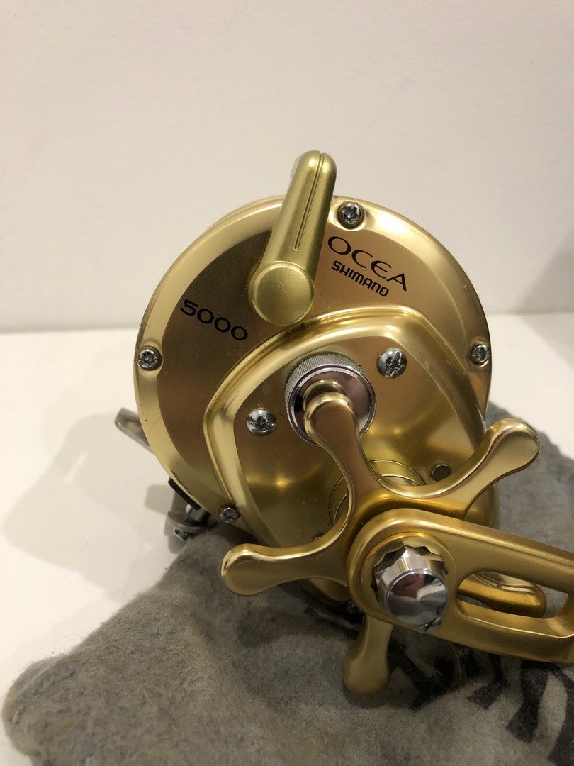 Shimano Ocea Jigger 5000 gold color, Sports Equipment, Fishing on