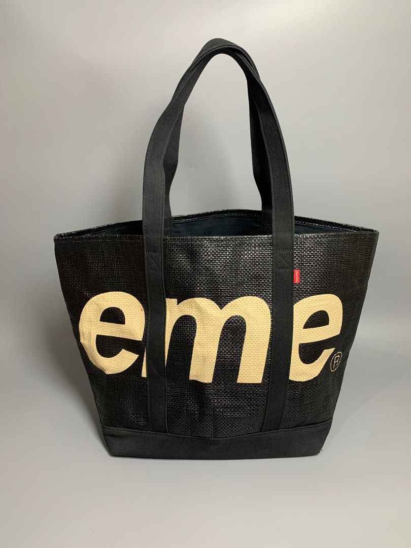 Supreme Raffia Tote Black トート バッグ