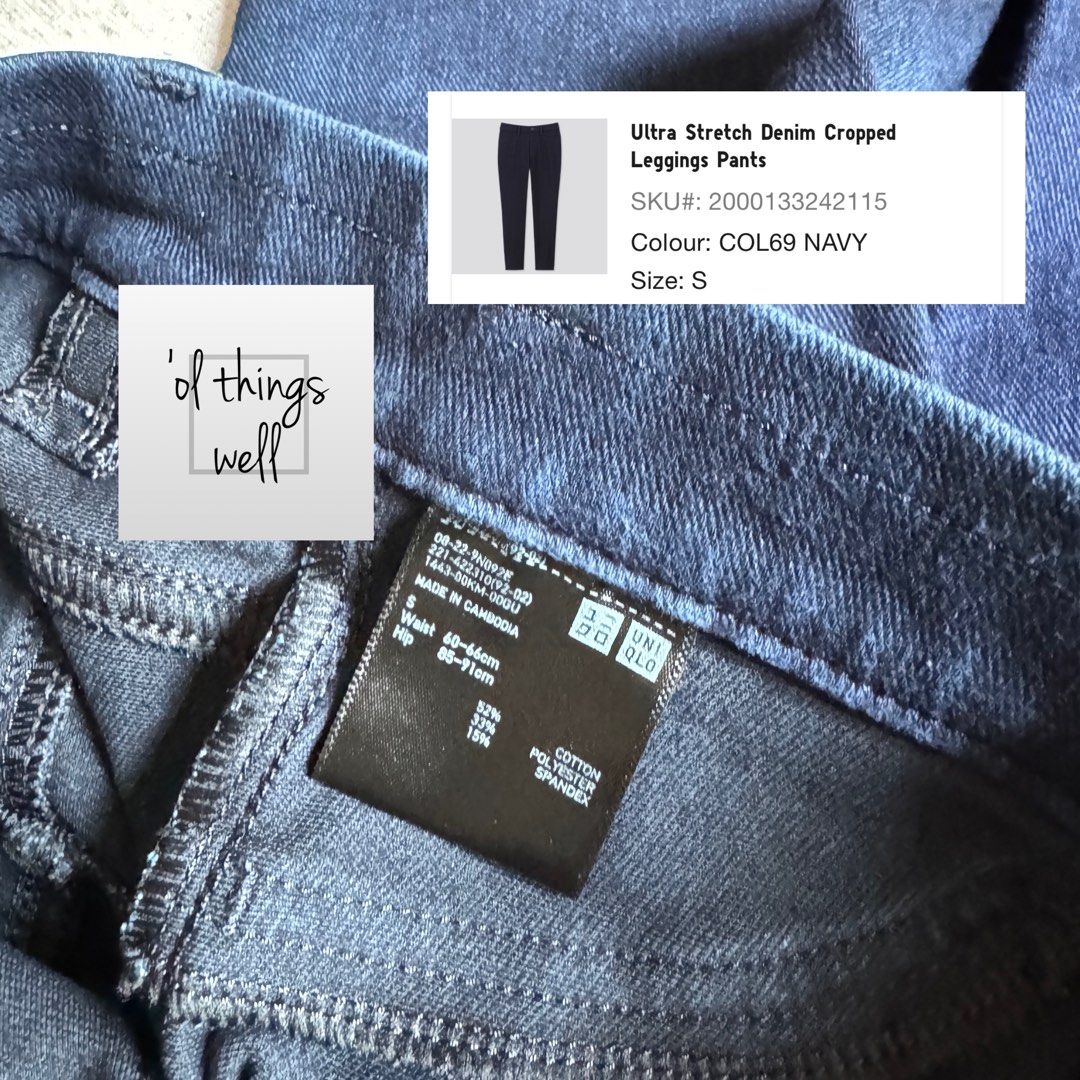 Uniqlo denim cropped legging pants store