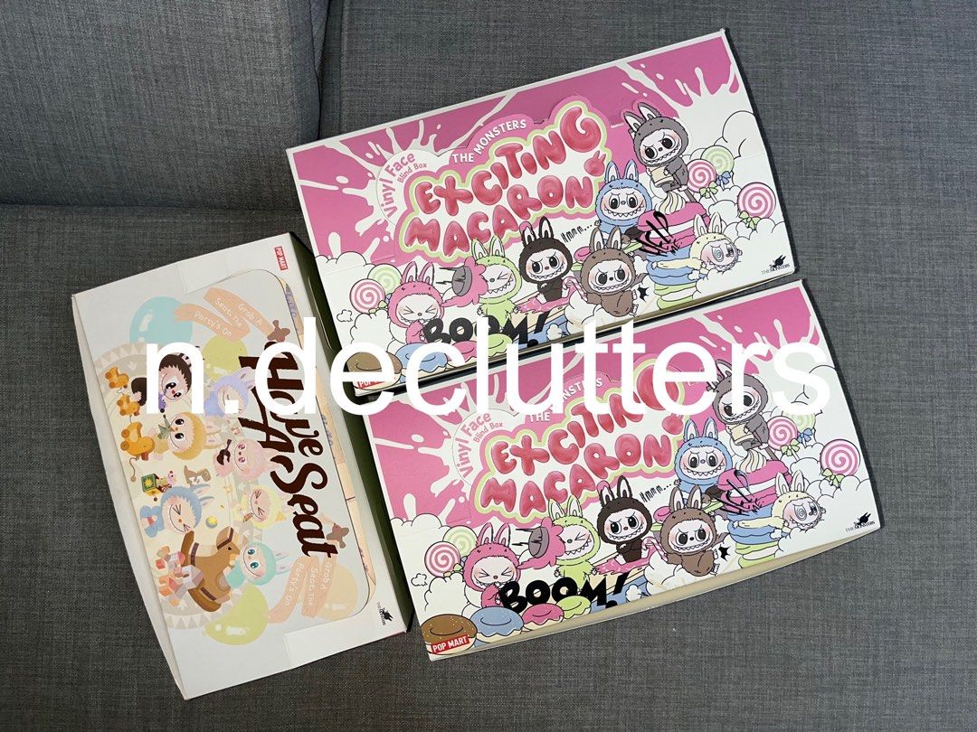 UNSEALED Labubu V1 and V2 Confirmed Sets (Category: Accessory Holder, Box & Organizers) located in Quezon City. Submitted by n.declutters (Listing ID 1332912946, Image 1). Description: v1 (sealed foil) - SOLD v1 (unsealed foil) - 13k v2 (sealed foil) - SOLD.