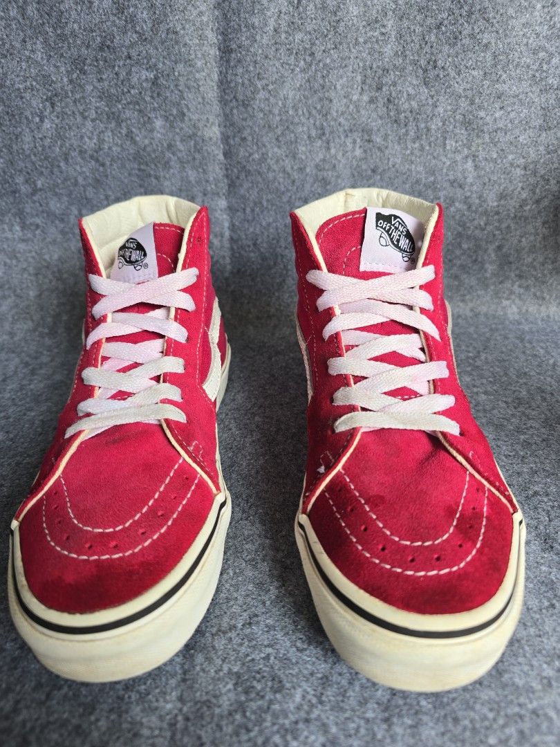 red japanese vans sk8 hi Red Sk8 Hi Vans Vans Sk8 Hi Kids Size 3us, Men's Fashion, Footwear