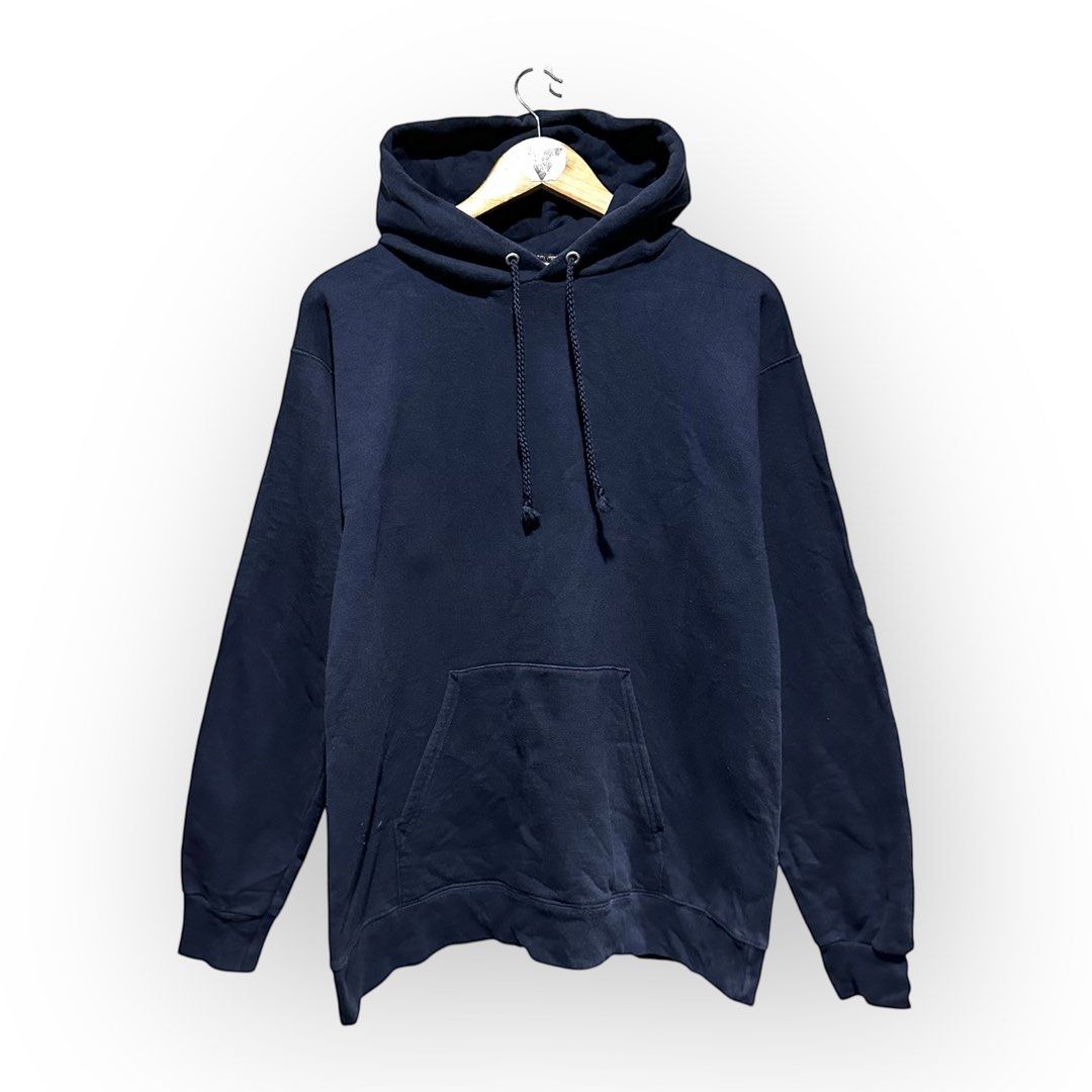 Vintage Hanes Plain Navy Blue Hoodie Men s Fashion Tops Sets Hoodies on Carousell