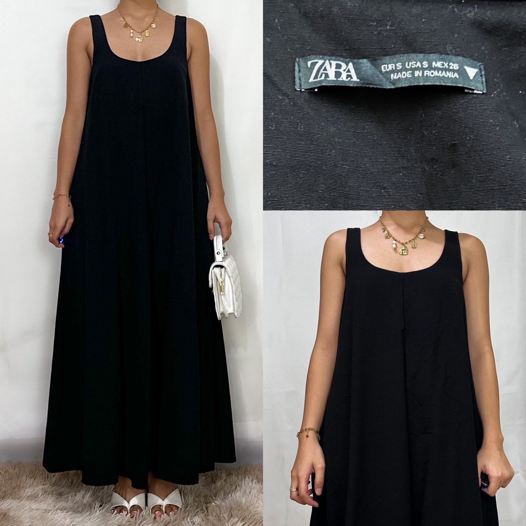 ZARA black long maxi jumper dress Women s Fashion Dresses Sets Dresses on Carousell