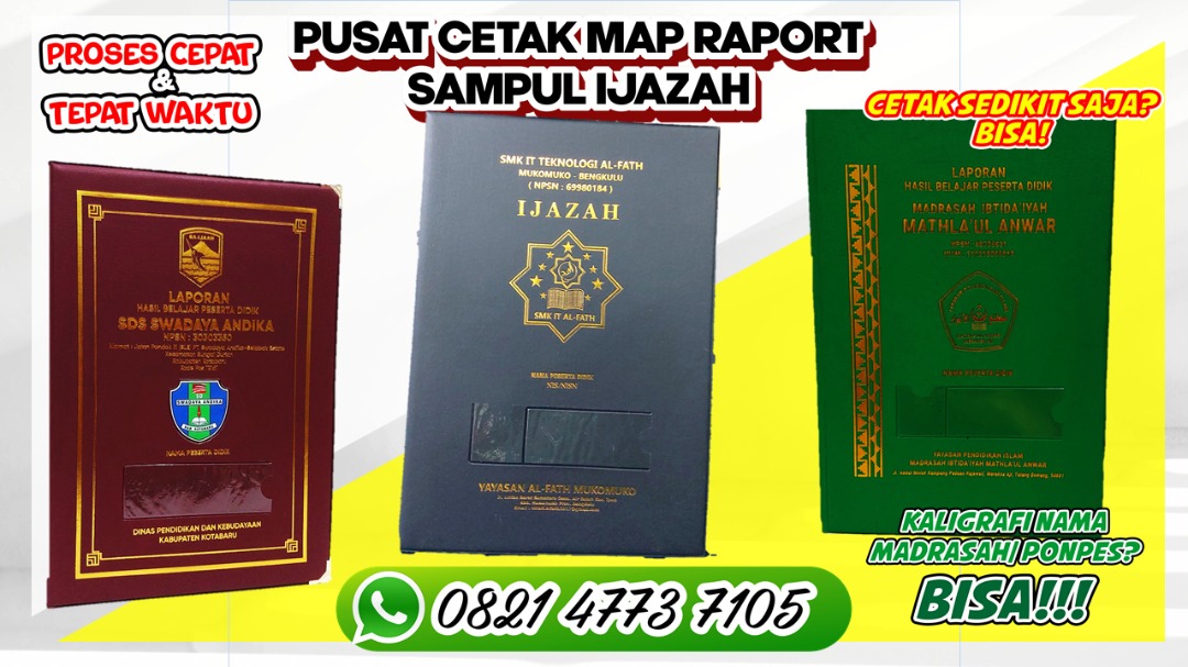 0821-4773-7105 Map Raport Paud Sampul Ijazah Sekolah Muhammadiyah di ...