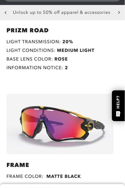 2019 Oakley Jawbreaker Tour de France Yellow