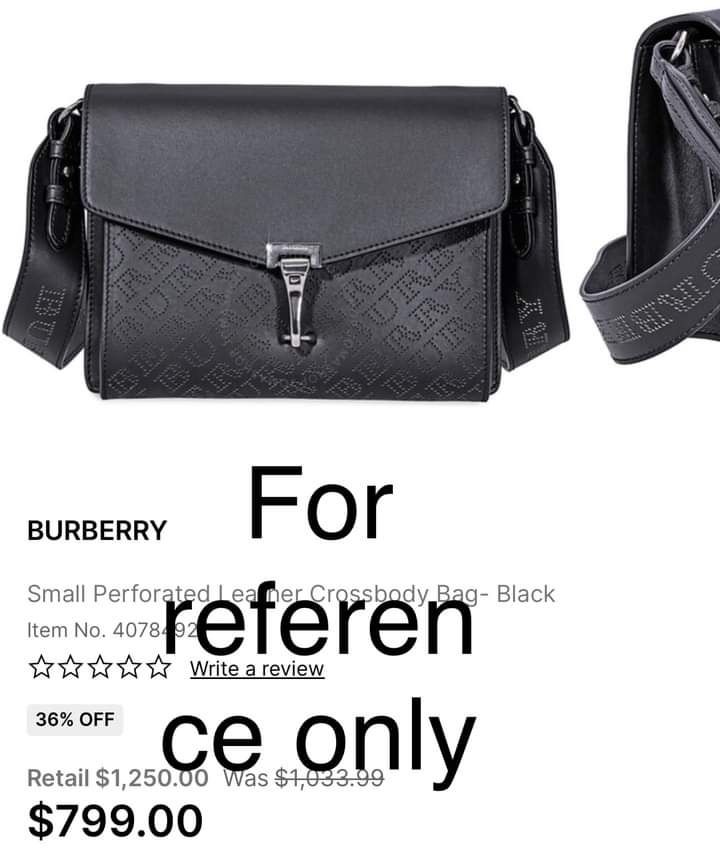 Burberry Small Perforated Leather Crossbody Bag Black UMISEX Luxury Bags Wallets on Carousell