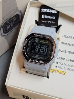 Gshock DW-H5600MB-8A9  DWH5600MB-8A9  DW-H5600 DWH5600 5600 不銹鋼銀殼  淺灰色生物樹脂錶帶  heart rate watch Bluetooth 藍芽 心跳錶 心率錶 太陽能/ USB充電 男女合適64204302792066110