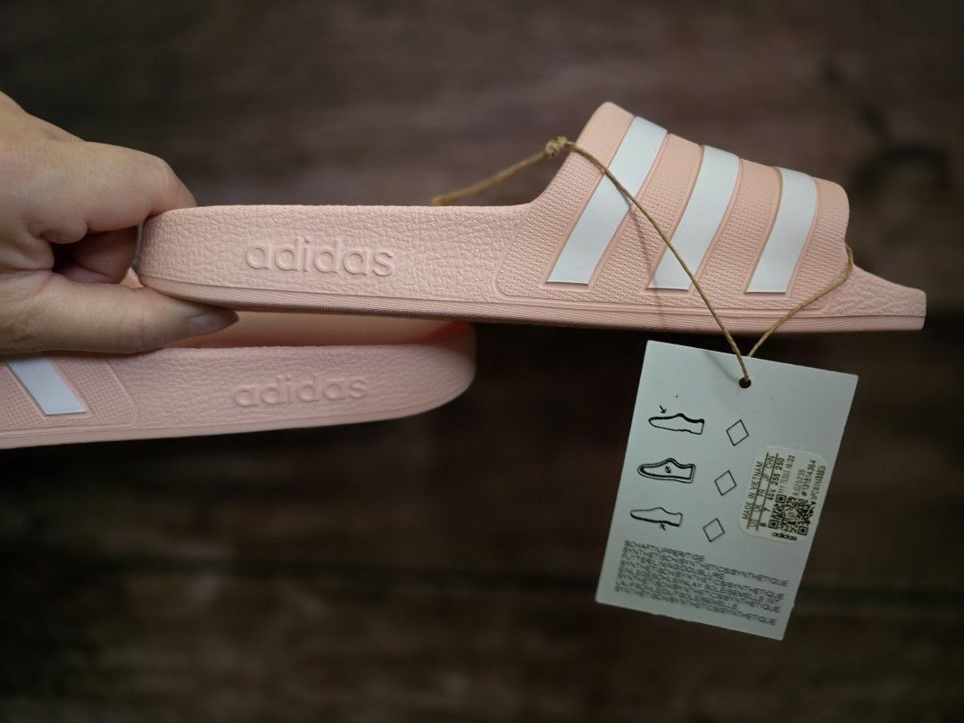 Pastel adidas slides hotsell