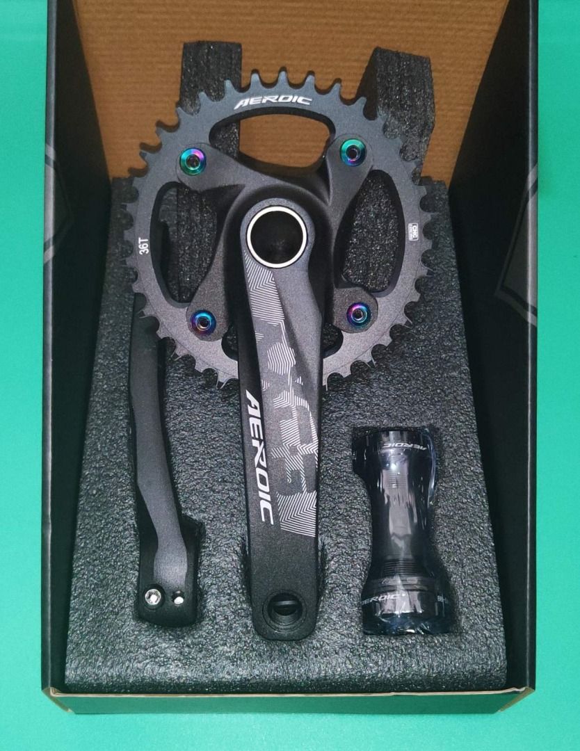 AEROIC Hollowtech Crankset for Mountain Bike MTB 34T and 36T Alloy Sports Equipment Bicycles Parts Bicycles on Carousell