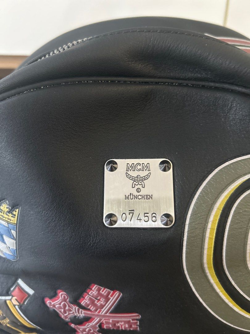 Authentic MCM Victory Patch Stark Backpack (Category: Luxury Bags & Wallets) located in Cavite. Submitted by samprelovedstuff (Listing ID 1333043076, Image 3). Description: Original MCM Black Leather Victory Patch Stark Backpack Comes with dust bag Price negotiable .