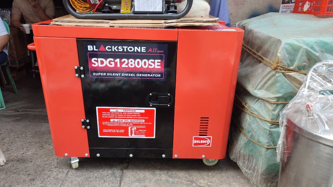 BLACKSTONE BS-SDG12800SE DIESEL GENERATOR (Category: Construction & Building Materials) located in Manila. Submitted by eedian496 (Listing ID 1332987067, Image 3). Description: BLACKSTONE BS-SDG12800SE DIESEL GENERATOR ENGINE. 1100FE. DIESEL ENGINE RATED POWER. 9.0KW MAX POWER 9.5KW RATED FREQUENCY. 60Hz RATED VOLTAGE. 220V POWER FACTOR. 1(lag) RATED ROTATION SPEED. 3600 rpm PHASE. 1 PHASE CONTACT NO. 09173988182 LANDLINE: 5-3100630 PHYSICAL STOR