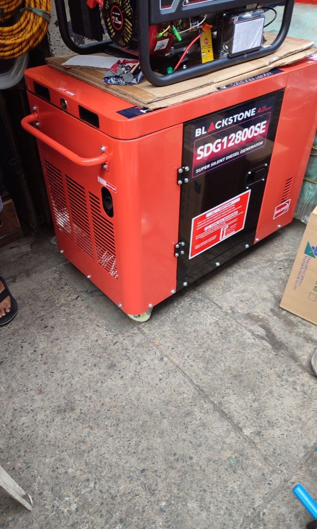 BLACKSTONE BS-SDG12800SE DIESEL GENERATOR (Category: Construction & Building Materials) located in Manila. Submitted by eedian496 (Listing ID 1332987067, Image 2). Description: BLACKSTONE BS-SDG12800SE DIESEL GENERATOR ENGINE. 1100FE. DIESEL ENGINE RATED POWER. 9.0KW MAX POWER 9.5KW RATED FREQUENCY. 60Hz RATED VOLTAGE. 220V POWER FACTOR. 1(lag) RATED ROTATION SPEED. 3600 rpm PHASE. 1 PHASE CONTACT NO. 09173988182 LANDLINE: 5-3100630 PHYSICAL STOR