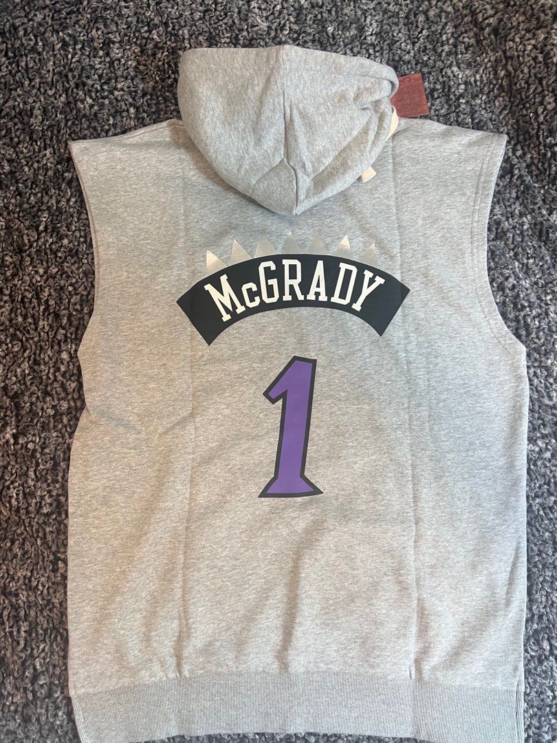 Brand New Mitchell and Ness Size M L Mitchell Ness x NBA Toronto Raptors Sleeveless Hoodie Tracy McGrady 1 Carousell