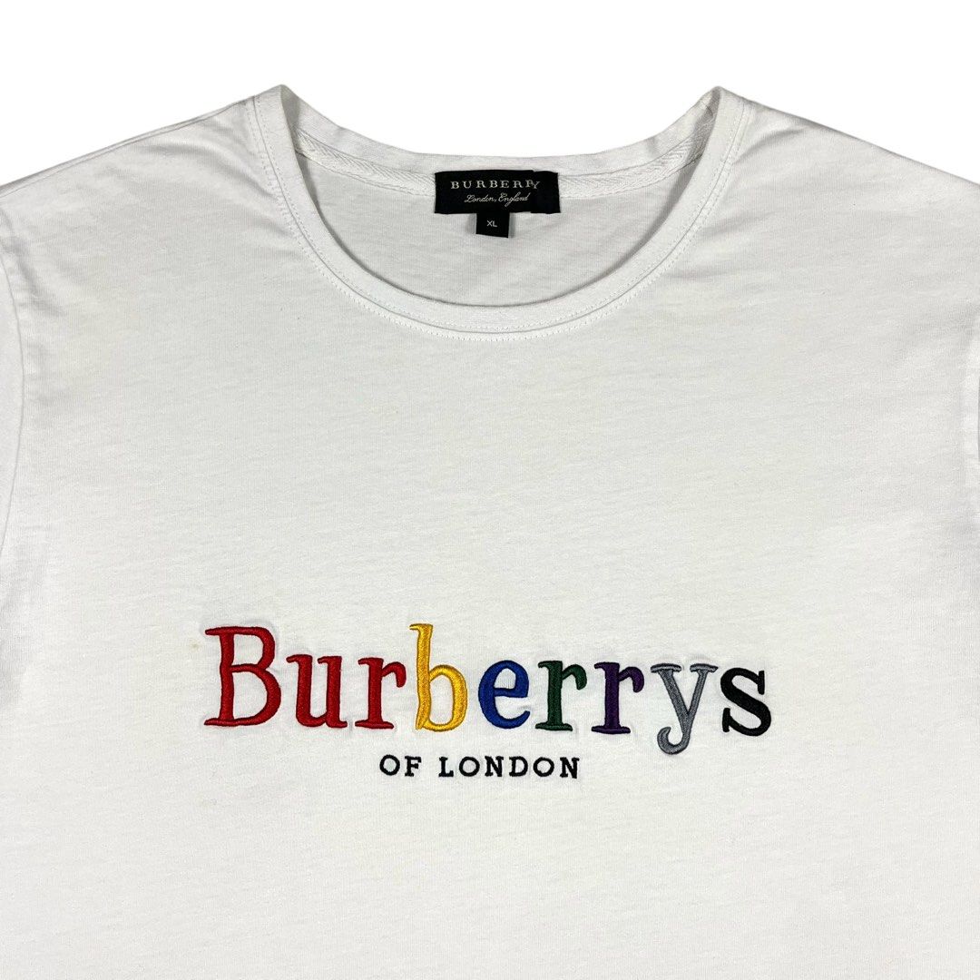 Burberry Reissued Rainbow Logo Tee Men s Fashion Tops Sets Tshirts Polo Shirts on Carousell