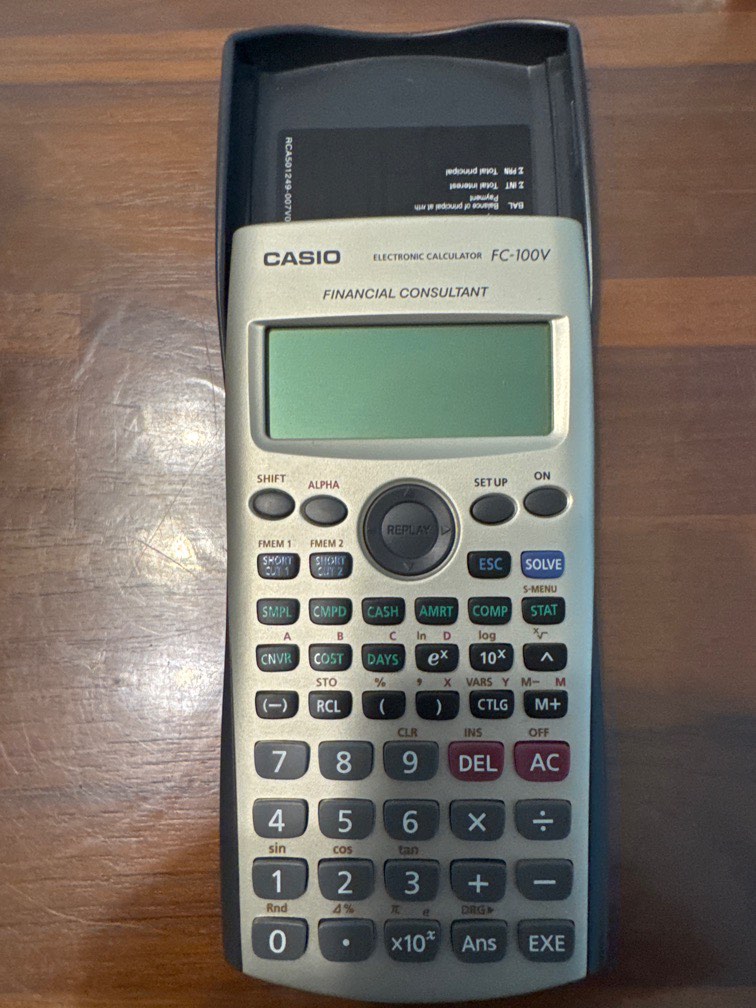 Casio FC 100V Financial Consultant Calculator RES Exam Hobbies Toys Stationery Craft Stationery School Supplies on Carousell