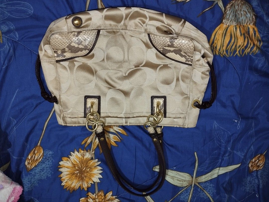 Coach Colette snakeskin bag (Category: Luxury Bags & Wallets) located in Antipolo. Submitted by vangepreloved (Listing ID 1333083664, Image 2). Description: Coach bag Medium size slightly dirty needs cleaning.