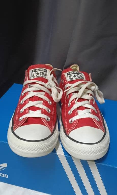 Converse low cut red Men s Fashion Footwear Sneakers on Carousell