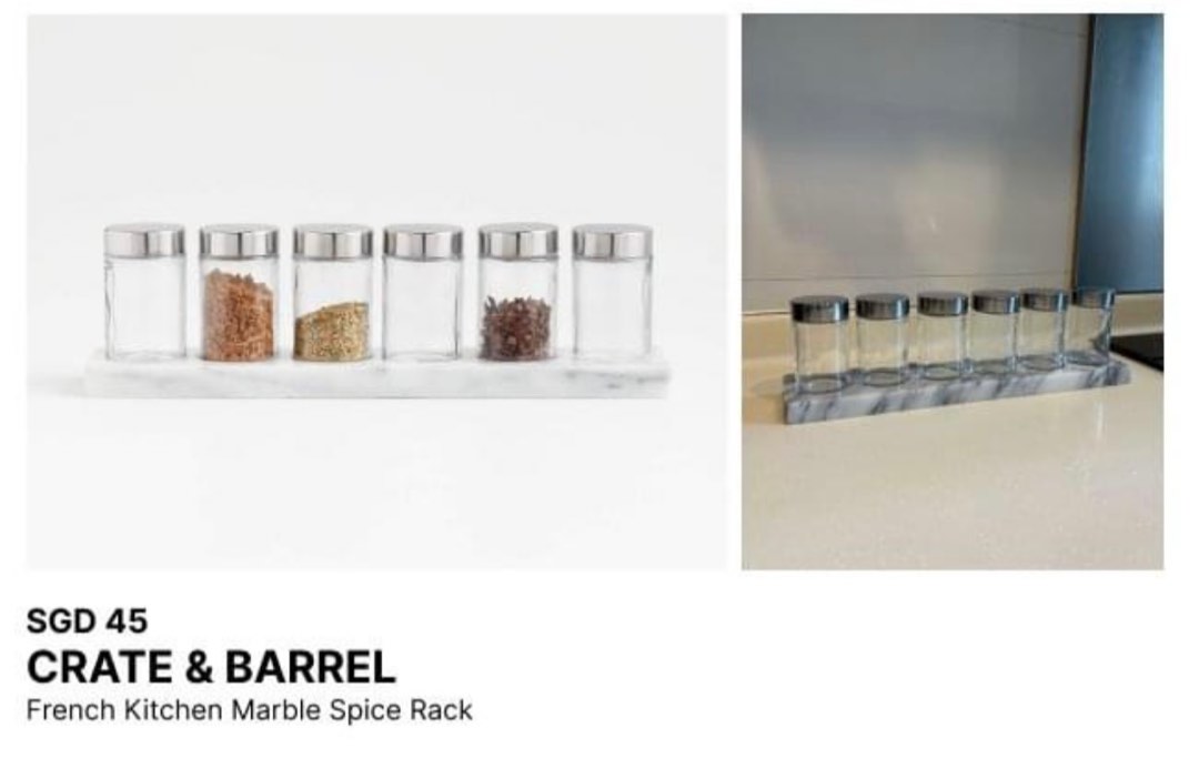 Crate Barrel Marble Spice Rack