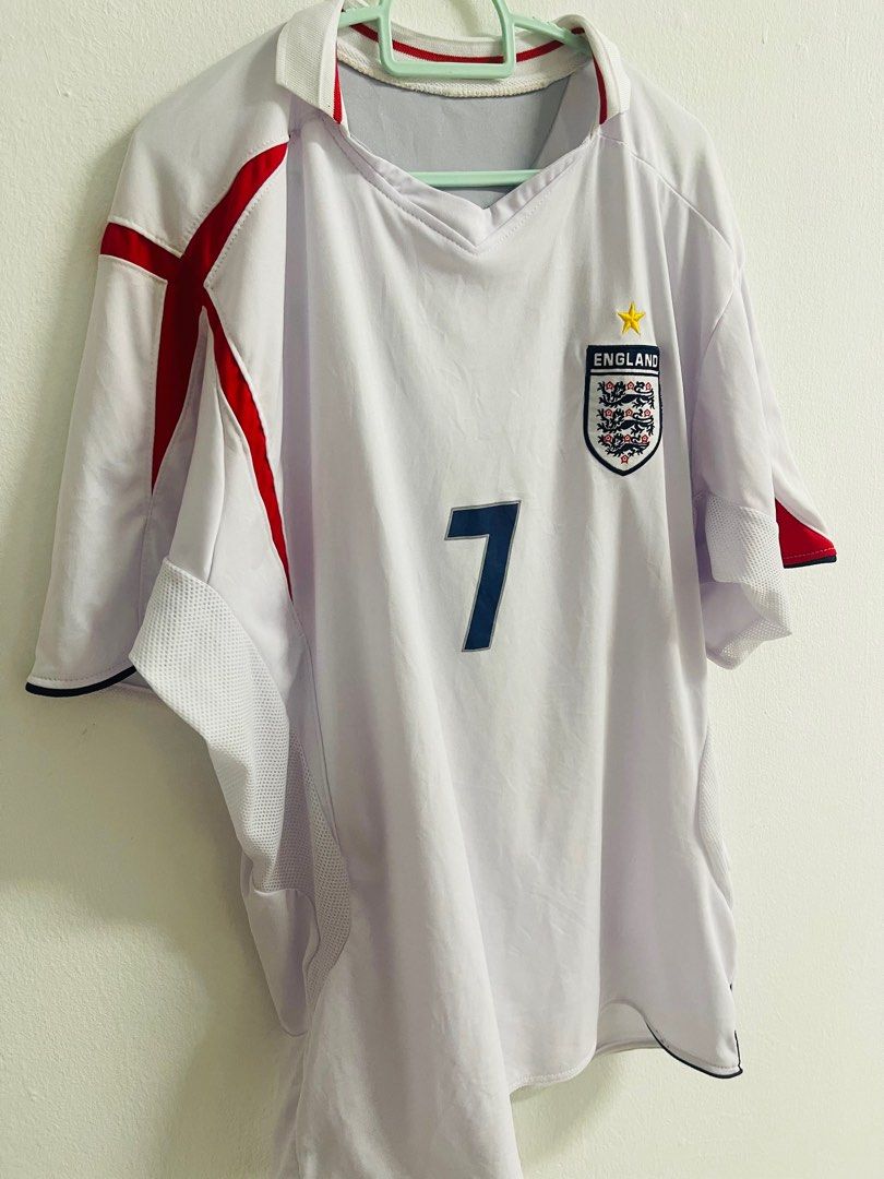Maillot Angleterre 2001 - 2003 Domicile Football Umbro #7 Beckham