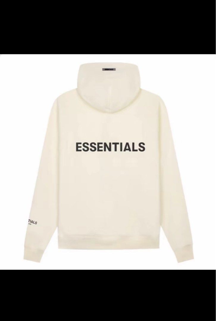 Essentials FOG zip up hoodie cream Men s Fashion Coats Jackets and Outerwear on Carousell