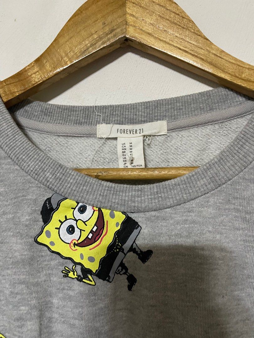 Forever 21 spongebob semi crop short sleeve sweatshirt