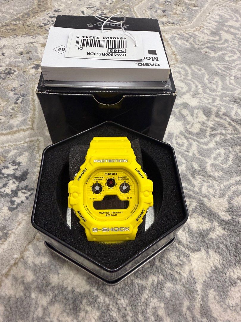 Gshock g shock dw5900 rs9 tapak kucing kuning Men s Fashion Watches Accessories Watches on Carousell