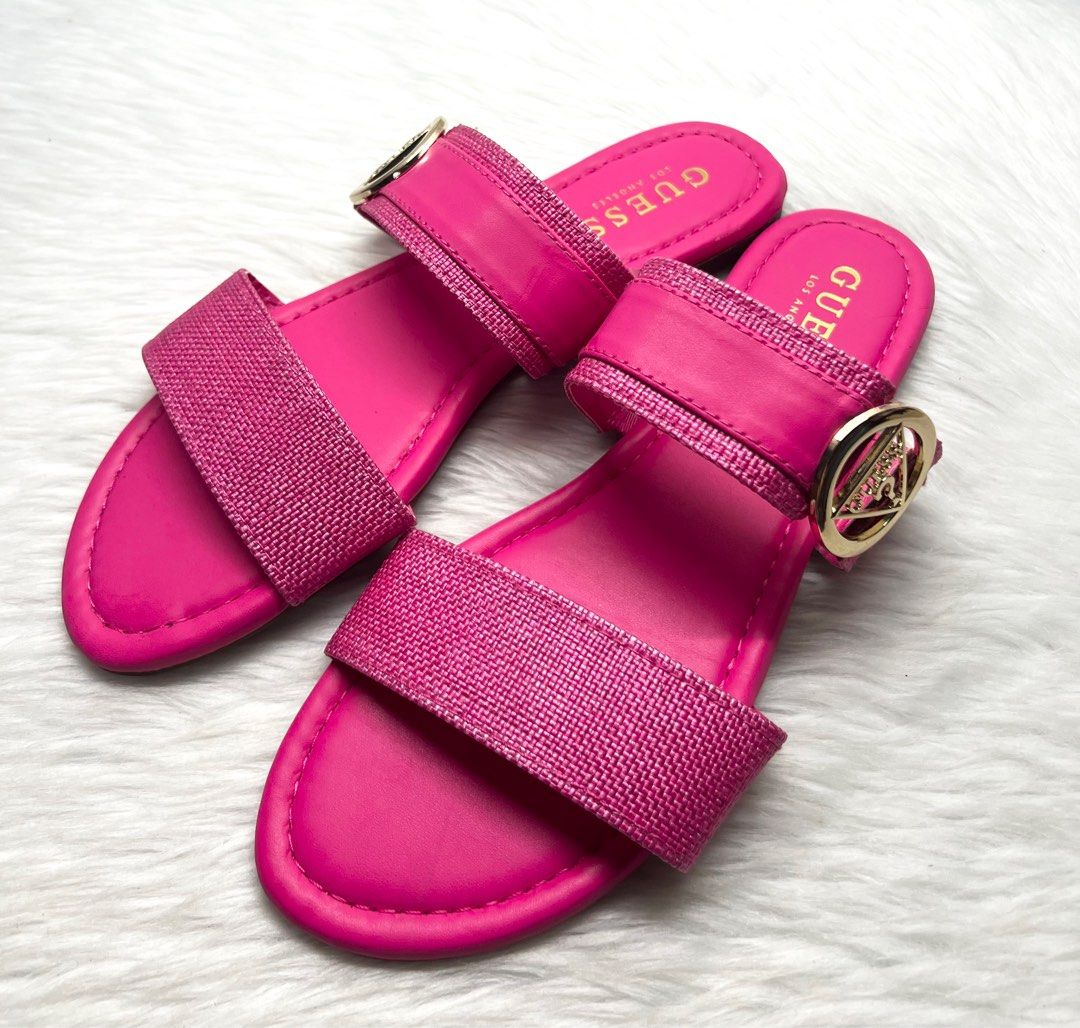 Guess sandals pink hot sale