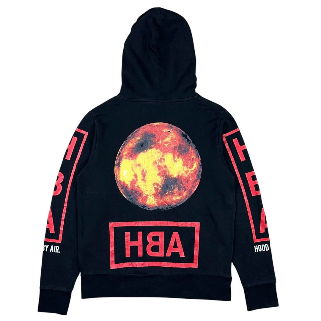 Hood By Air HBA Burning Moon Authentic Men s Fashion Tops Sets Hoodies on Carousell