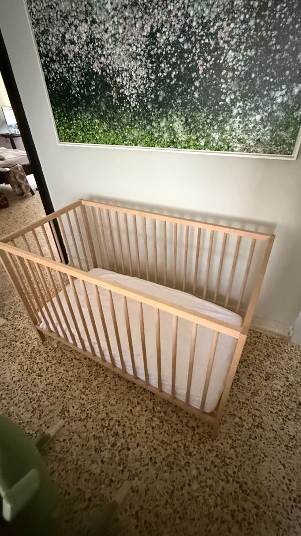 IKEA SNIGLAR Cot beech 60x120 cm Babies Kids Baby Nursery Kids Furniture Childrens Beds on Carousell