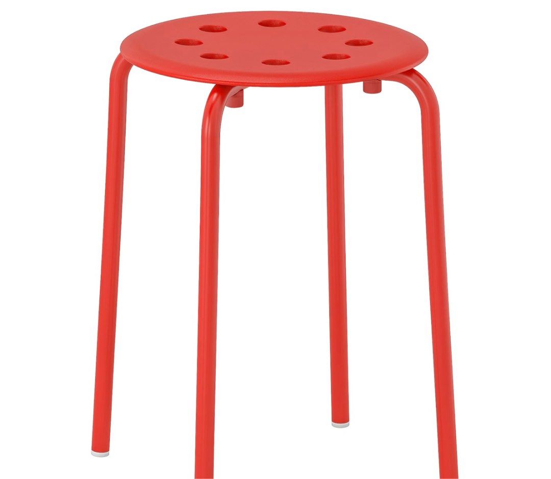 Red stools ikea shop