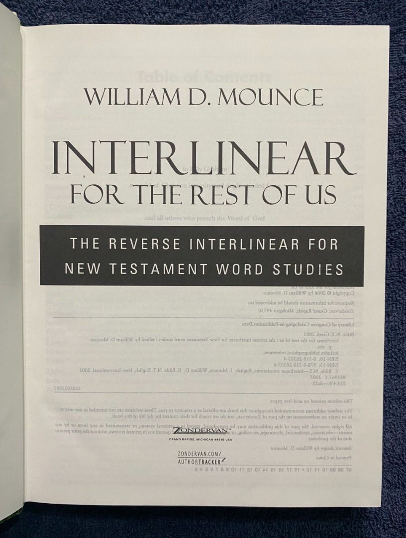Interlinear for the Rest of Us by William D. Mouce, Hobbies & Toys ...