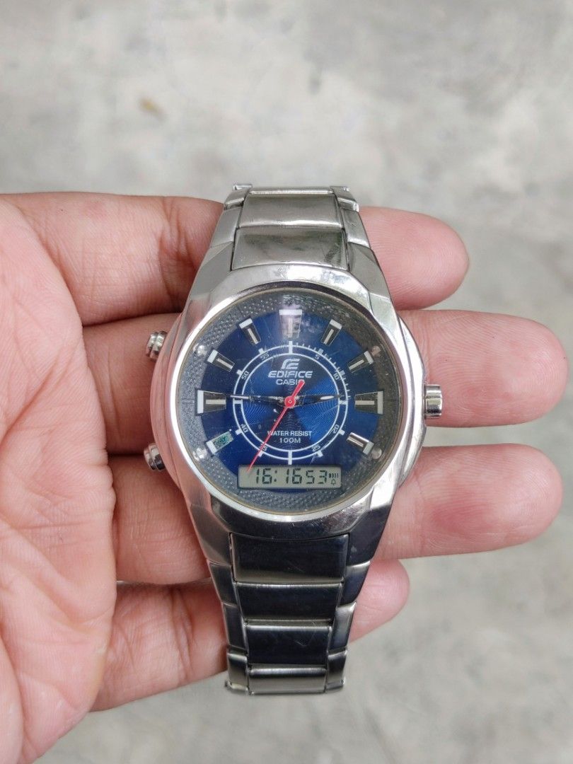 Jam Tangan Casio Edifice EFA 128 Dual Time Fesyen Pria Jam Tangan di Carousell