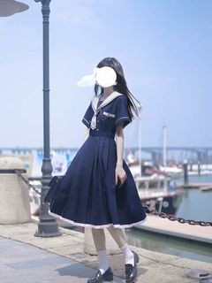 Shopping full amount gift, brand new walnut wood全新 blue JK dress size M, authentic purchase proof at the end, abandoning the pit, missing tie and waist belt, single collection 5064217366718211110