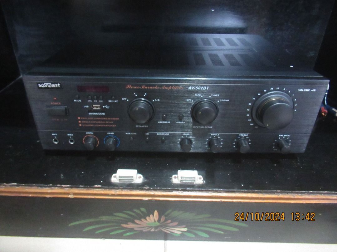 KONZERT AMPLIFIER (Category: Soundbars, Speakers & Amplifiers) located in Quezon City. Submitted by luckyriver.5269ba (Listing ID 1332969599, Image 1). Description: KOnzert amplifier model AV502BT for sale at a reasonable price. Used only once last December 25. Or can swap at lower wattages..