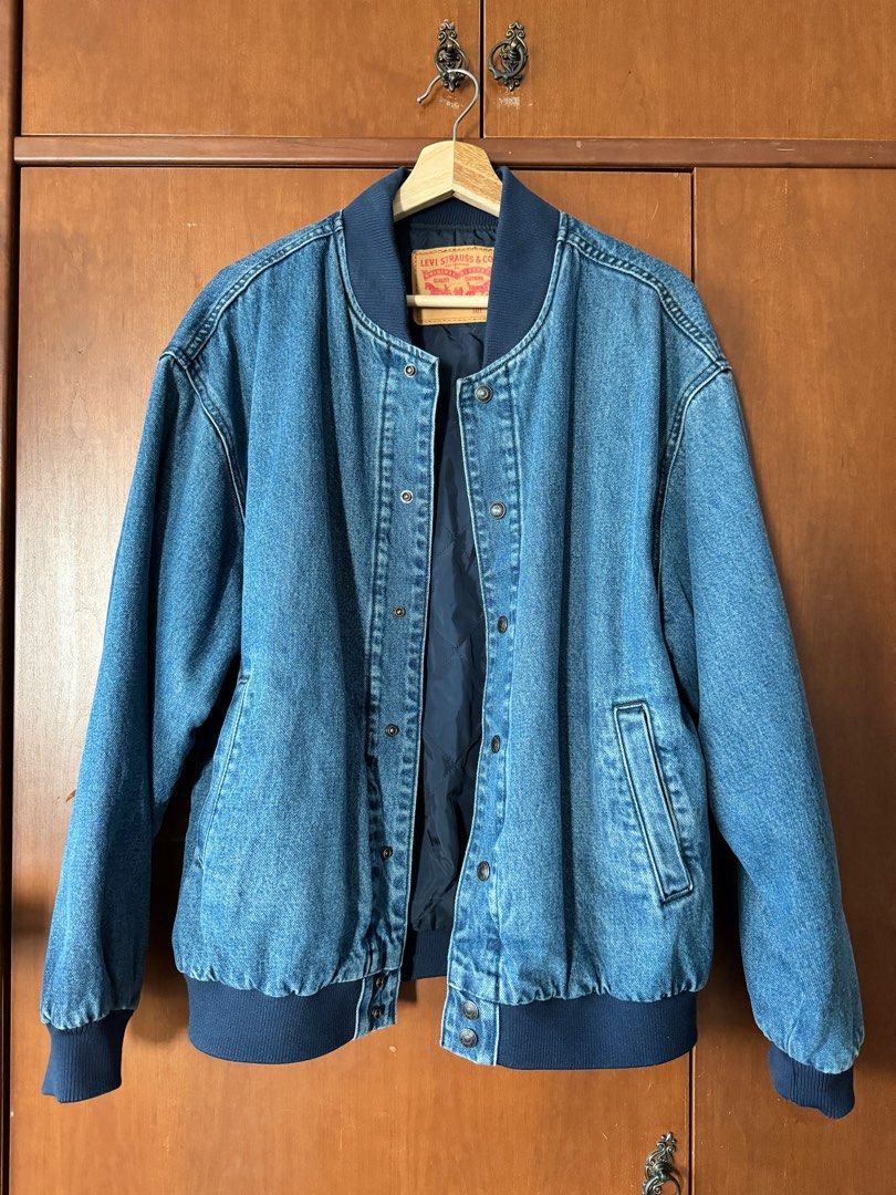 Levi denim bomber jacket store