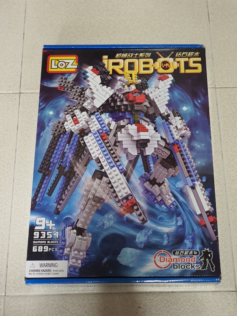 Loz iRobots Strike Freedom Gundam 9345 not Lego Nanoblock, Hobbies