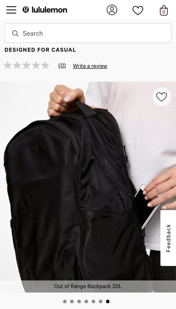 Lululemon Out of Range Backpack 20L Men s Fashion Bags Backpacks on Carousell