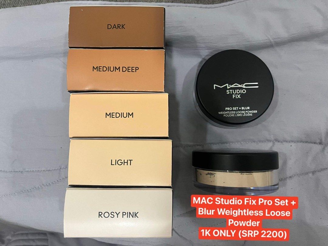 MAC LOOSE POWDER (Category: Makeup) located in Manila. Submitted by ammakeup (Listing ID 1333111956, Image 1). Description: Studio Fix Pro Set + Blur Weightless Loose Powder 1K NALANG (SRP 2200) 900 if dalawa or more bibilin..