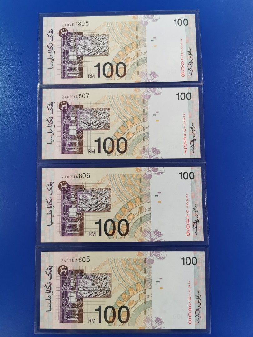 Malaysia RM100 ZA Replacement note, Hobbies & Toys, Memorabilia ...