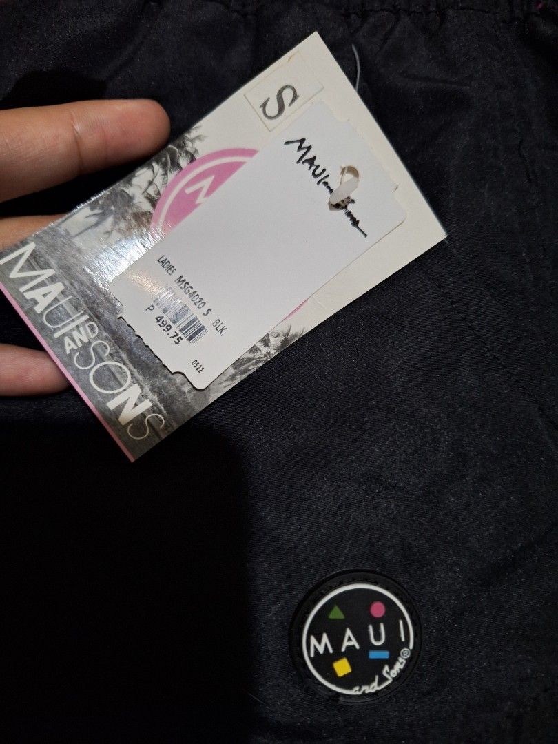 Maui Swim Board Shorts (Category: Bikinis & Swimsuits) located in Quezon City. Submitted by therese.a (Listing ID 1333144898, Image 3). Description: • Maui black board shorts with pink waist tie (colors may vary due to lighting) • brand new, stocked lang sa cabinet, still w/ tag, originally bought for 499 •S on tag Can be bought as bundle w/ the other maui shorts or other bikinis listed on my profile ♡.