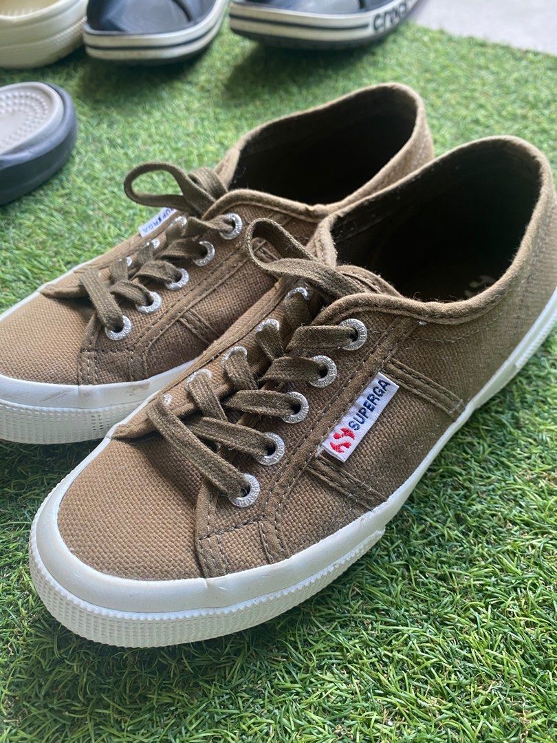 Military Green Superga Women s Fashion Footwear Sneakers on Carousell