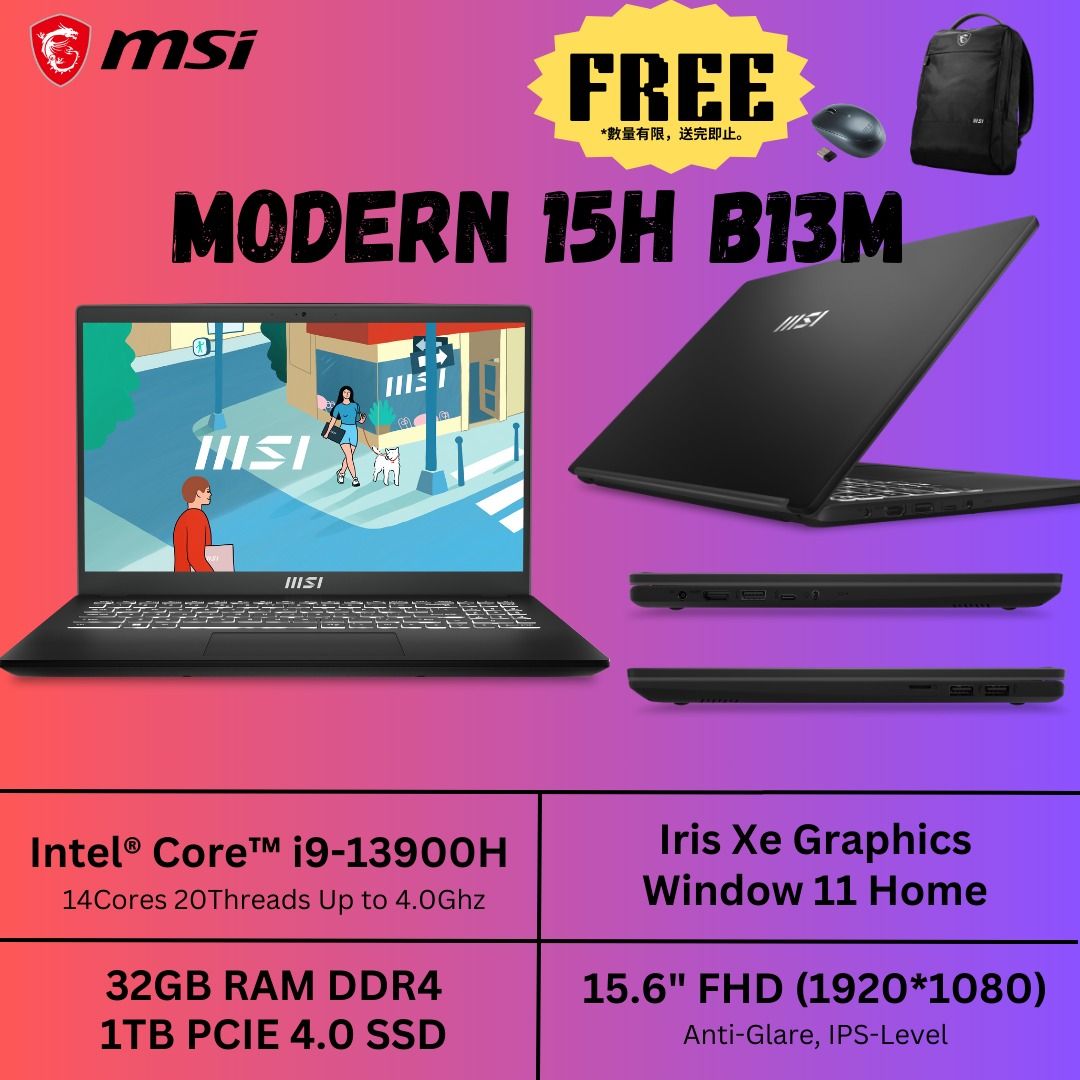 Windowsノート本体 MSI Modern 15H B13M i9 64GB 1TB Amazon.com: msi Modern 15 Laptop: 13th Gen Core i9-13900H