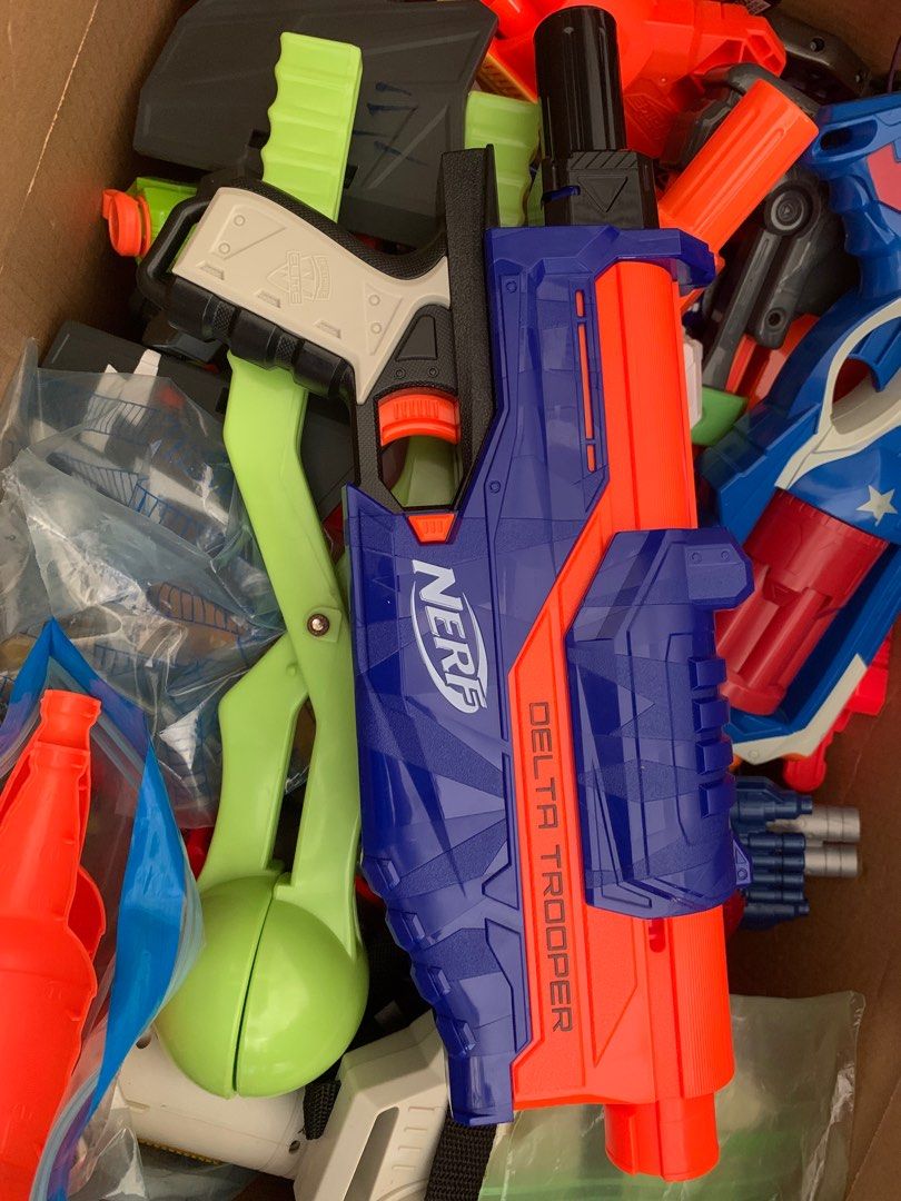 Nerf (Category: Action & Battle Toys) located in Singapore. Submitted by peaceet (Listing ID 1332995612, Image 5). Description: Nerf bullet collector is new, probably used once. Nerf guns r used, many many more… have not taken photos 😅.