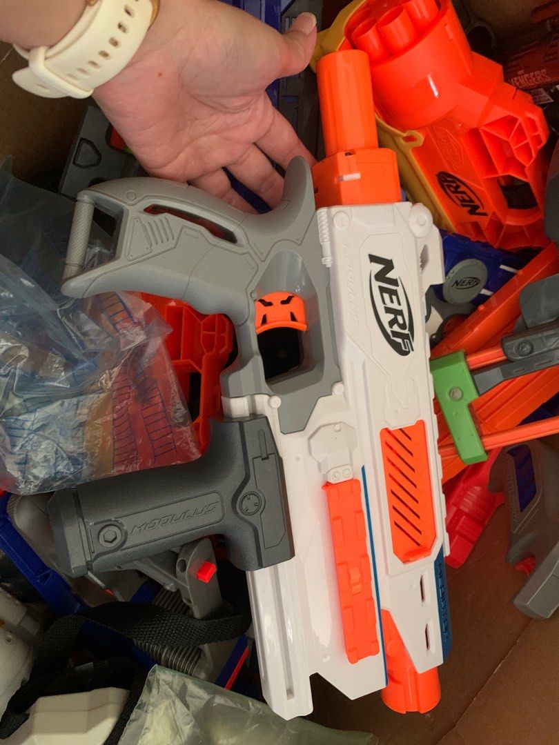 Nerf (Category: Action & Battle Toys) located in Singapore. Submitted by peaceet (Listing ID 1332995612, Image 7). Description: Nerf bullet collector is new, probably used once. Nerf guns r used, many many more… have not taken photos 😅.